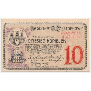 Częstochowa, 10 kopiejek 1916 - 4 cyfry