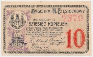 Częstochowa, 10 kopiejek 1916 - 4 cyfry