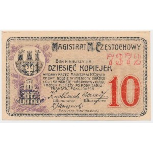 Częstochowa, 10 kopiejek 1916 - 4 cyfry