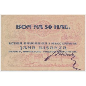 Kraków, Letnia Kawiarnia i Mleczarnia J. BISANZA, 50 halerzy (1919)