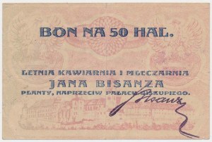 Kraków, Letnia Kawiarnia i Mleczarnia J. BISANZA, 50 halerzy (1919)