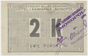 Krakow, Café MONOPOL, 2 crowns (1919)