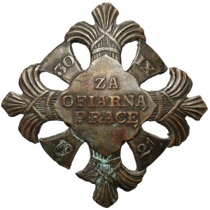 Distintivo, Per il lavoro di sacrificio 1921 - 1° Censimento generale della popolazione