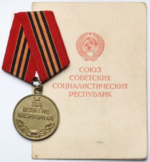 USSR, Medal for the Taking of Berlin - with legitimacy for a Pole