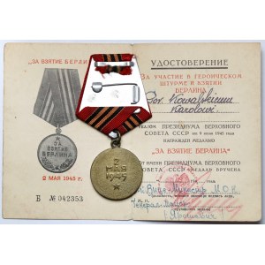 ZSRR, Medal za Wzięcie Berlina - z legitymacją dla Polaka