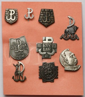 People's Republic / Third Republic, Patriotic badges - set (9pcs)