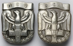 People's Republic of Poland, Badges of officers' schools - set (2pcs)