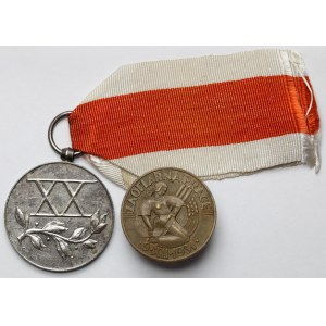 Medal za Długoletnią Służbę - Srebrny (XX) i Odznaka, II Powszechny Spis Ludności (2szt)