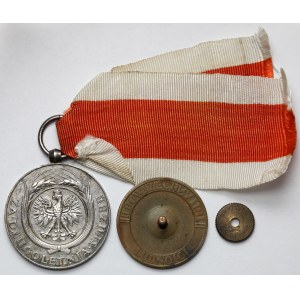 Medal za Długoletnią Służbę - Srebrny (XX) i Odznaka, II Powszechny Spis Ludności (2szt)