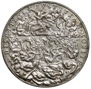 Rakousko, Karel V., medaile (1506-1556) - pozdější odlitek - DISCITE IVSTITIAM MONITI