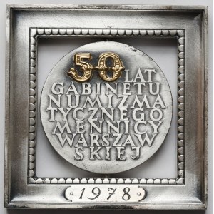 Medal 50-lecie Gabinetu Numizmatycznego Mennicy Warszawskiej 1978