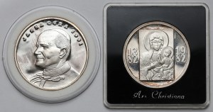 SILVER medals John Paul II and Jasna Góra 1982-1991 - set (2pcs)