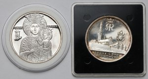 SILVER medals John Paul II and Jasna Góra 1982-1991 - set (2pcs)