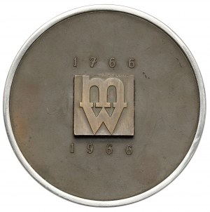 Medaila 200 rokov Varšavskej mincovne 1966 - s drôtom - v krúžku