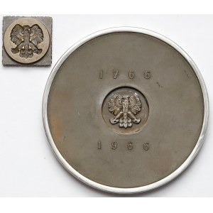 Medal 200 lat Mennicy Warszawskiej 1966 - z drucikiem - w pierścieniu