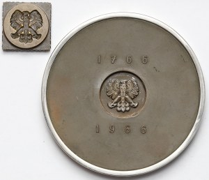 Medaila 200 rokov Varšavskej mincovne 1966 - s drôtom - v krúžku