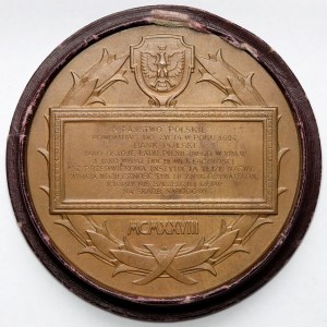Medal, 100-lecie Banku Polskiego, Lubecki-Jelski 1928 - w pudełku
