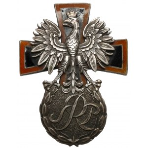 Odznaka, Szkoła Podchorążych Rezerwy Saperów - SREBRO - Knedler