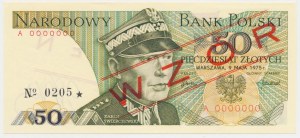 50 zloty 1975 - MODEL - A 0000000 - No.0205.