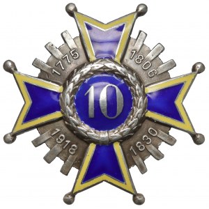 Odznaka, 10 Pułk Piechoty - Oficerska