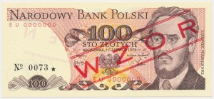 100 zloty 1979 - MODEL - EU 0000000 - No.0073 - low number from first package
