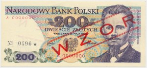 200 zloty 1976 - MODEL - A 0000000 - No.0496