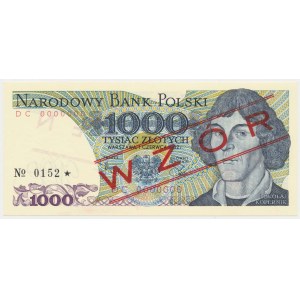 1.000 zł 1982 - WZÓR - DC 0000000 - No.0152