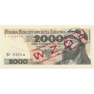 2.000 zł 1979 - WZÓR - S 0000000 - No.0163