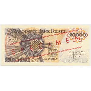 20.000 zł 1989 - WZÓR - A 0000000 - No.0987