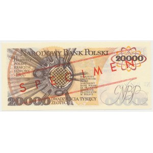 20.000 zł 1989 - WZÓR - A 0000000 - No.0319