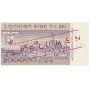 200.000 zł 1989 - WZÓR - A 0000000 - No.0809