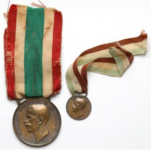 Włochy, Medal - Unita d'Italia 1848-1918 + miniatura