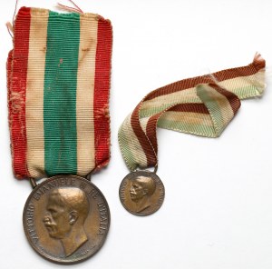 Italien, Medaille - Unita d'Italia 1848-1918 + Miniatur