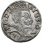 Zygmunt III Waza, Trojak Lublin 1597 - monogram - błąd RE•X