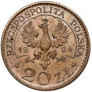 Bronzo 20 oro 1924 Monogramma