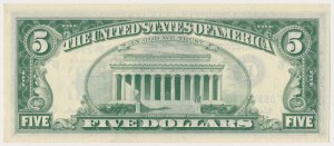 USA, 5 Dollars 1963 - série de remplacement - starifié