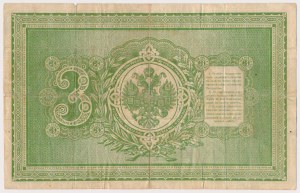 Rusko, 3 ruble 1898 - Timašev / Safronov