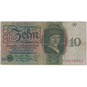 Niemcy, 10 Reichsmark 1924 - rzadki