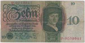 Nemecko, 10 ríšskych mariek 1924 - vzácne