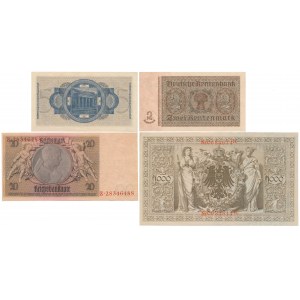 Germany, 2 -1.000 Mark 1910-1946 (4pcs)