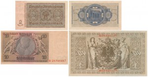 Allemagne, 2 - 1.000 Mark 1910-1946 - set (4pc)