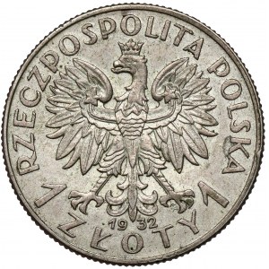 Próba SREBRO 1 złoty 1932 Głowa Kobiety - 2x PRÓBA - rzadkość