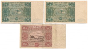 20 i 100 złotych 1947 - zestaw (2szt)