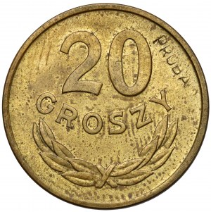 Sampled brass 20 pennies 1949