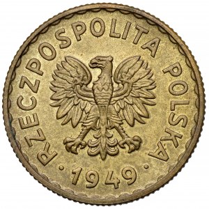 Próba MOSIĄDZ 1 złoty 1949 - PRÓBA nisko