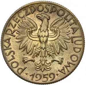 Próba MOSIĄDZ 5 złotych 1959 Rybak