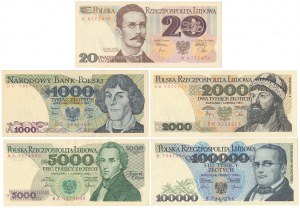 PRL, Banknotensatz (5 Stück)