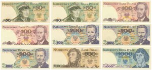 PRL, Banknotensatz (8 Stück)