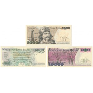 PRL, zestaw banknotów (3szt)