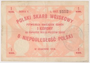 Polski Skarb Wojskowy, 1 korona 1914, Em.1